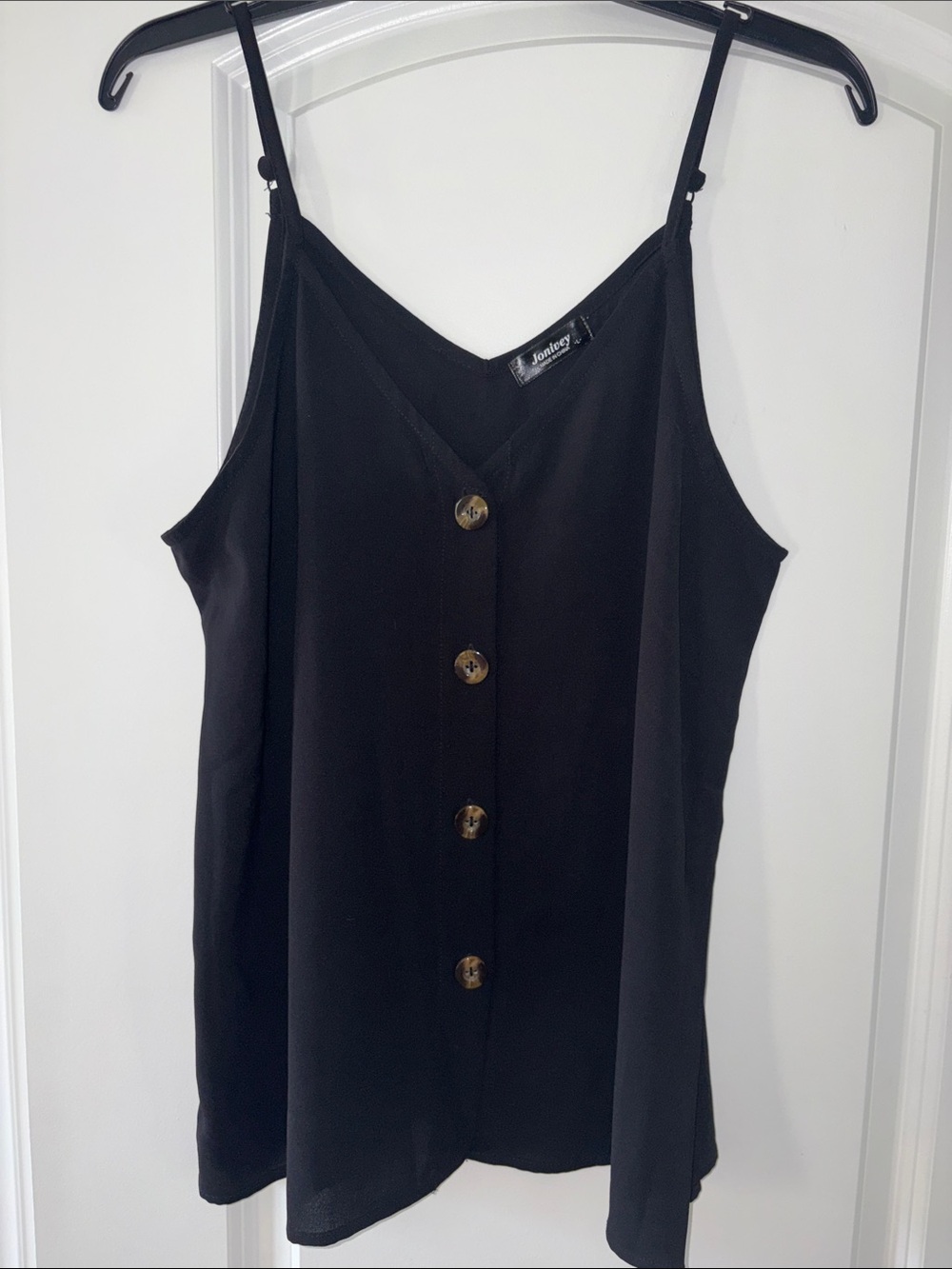Joie Black Button-Front V-Neck Camisole